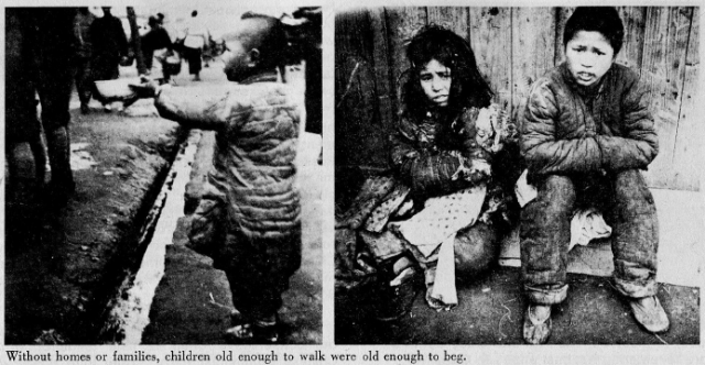 Without homes or families, children old enough to walk were old enough to beg.